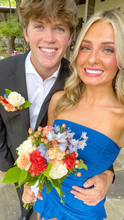 Cute Blue Strapless Homecoming Dress Blue Party Dress Y7420