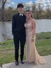 Beaded Straps Sequin Mermaid Long Prom Dress