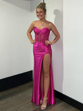 Beaded Sweetheart Mermaid Long Prom Dress With Slit