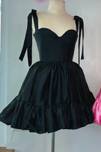 A-line Sweetheart Ruffled Homecoming Dress With Bow Straps SYH104