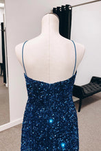 Cut Out Prom Dresses with Slit Spaghetti Strap Prom Dress SYP146