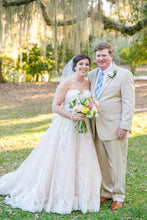 Blush Pink Tulle Lace Sweetheart Wedding Dresses, A-line Bridal Gowns, MW607