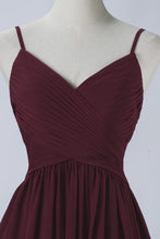 Spaghetti Straps Sleeveless A Line Chiffon Short Prom Dresses With Pockets