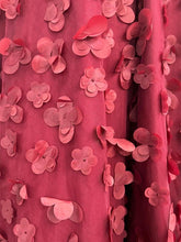 Burgundy 3D Floral Appliqué Corset Prom Dress with Slit