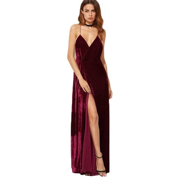 Velvet Formal Evening Party Dress SYP9