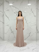 Celestial Silver Beaded Illusion Prom Dress with Overskirt