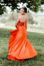 Cowl Neck Satin Formal Dress With Slit SYP122