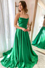Cowl Neck Satin Formal Dress With Slit SYP122