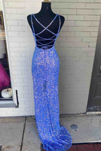 Periwinkle Prom Dress With High Slit SYP113