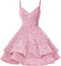 Sequin Homecoming Dresses for Teens Sparkly Short Prom Dresses SYH87