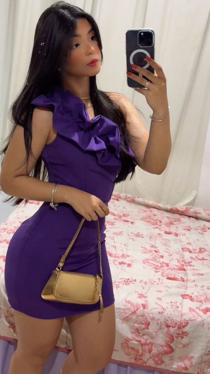 Sexy Purple Tight Homecoming Dress Purple Party Gown Y7359