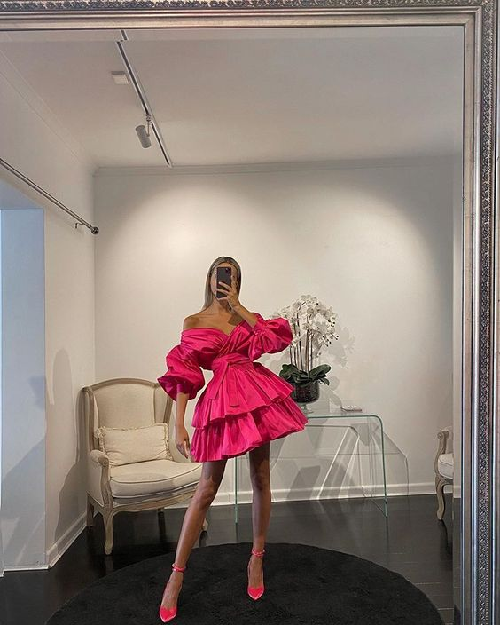 A-line Homecoming Dress Charming Party Dress Y2374