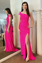 One Strap Prom Dress with Slit SYP115