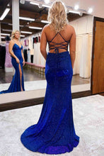 Elegant Royal Blue Mermaid Long Party Dress SYP87