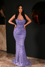 Fabulous Mermaid Sweetheart Sleeveless Rhinestone Sequined Prom Dress