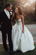 Fabulous Ivory Satin Ball Gown Sweetheart Wedding Dresses, Bridal Gown, MW626