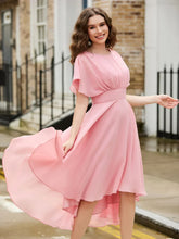 Flutter Sleeves Chiffon Prom Dress SYP185