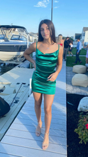 Green Spaghetti Straps Mini Homecoming Dress Green Party Dress Y2488