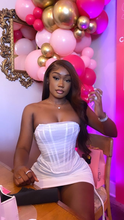 White Strapless Homecoming Dress Sexy White Party Dress Y2519