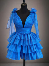 Gorgeous Deep V-neck Layers A Line Homecoming Dresses