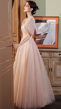 Pink tulle long A line prom dress pink evening gown Y1926