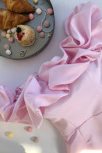 pink satin mini dress Off The Shoulder Short Dresses SYH2