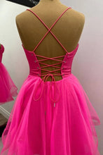 A-line Hot Pink Homecoming Dress Short Party Dress PD533