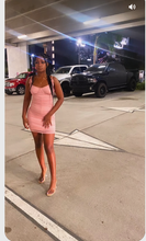 Pink Sleeveless Spaghetti Straps Dress Sexy Pink Homecoming Dress Y835