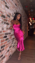 Elegant Hot Pink Evening Dress,Hot Pink Evening Gown Y2170
