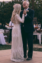 Ivory Tulle A-line Long Sleeves Bateau Wedding Dresses with Lace Appliques, MW556