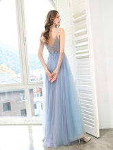 Boutique Evening Dresses Luxury Beaded Prom Dress Luxury Evening Party Dresses Spaghetti Strap Dressblee