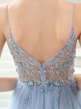 Boutique Evening Dresses Luxury Beaded Prom Dress Luxury Evening Party Dresses Spaghetti Strap Dressblee