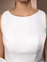 Wedding Dresses Bateau Neck Floor Length Chiffon Sleeveless