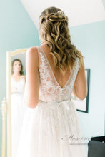 Lace Wedding Dresses with Court Train,Custom Made Wedding Gown,MW332