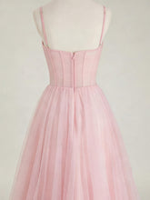 Light Pink Sweetheart Glitter Tulle Corset Prom Dress