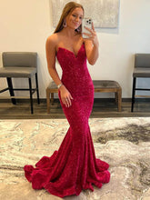 LAURYN |MERMAID SWEETHEART NECK SEQUINS PROM DRESS