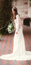 Long Sleeve See Through Lace Open Back Mermaid With Train Wedding Dresses,DB0162