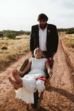 Lace Boho Mermaid Backless Cap Sleeve Bohemian Wedding Dresses ,MW265