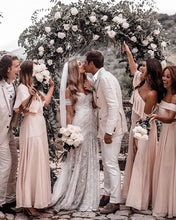 Sweetheart Neck Lace Beach Ivory Rustic Boho Wedding Dresses,MW267