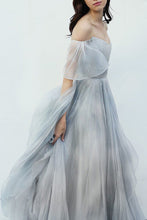 Off the Shoulder Ombre Beach Wedding Dresses, MW284