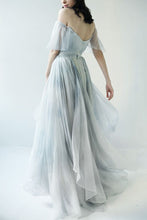 Off the Shoulder Ombre Beach Wedding Dresses, MW284