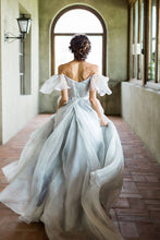 Off the Shoulder Ombre Beach Wedding Dresses, MW284