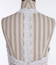 Chiffon A-Line Halter Sleeveless Long Beach Wedding Dress with Lace,MW336