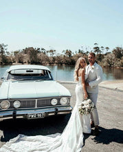 Sweetheart Sheath Lace Appliques Court Train Beach Wedding Dress,MW438