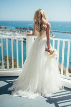 Simple Sweetheart Spaghetti Straps Custom Long Wedding Bridal Dresses,MW494