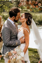 Spaghetti Straps Lace Mermaid Wedding Dresses Lace Romantic Bridal Dresses,MW505