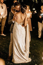 Spaghetti Straps Lace Mermaid Wedding Dresses Lace Romantic Bridal Dresses,MW505