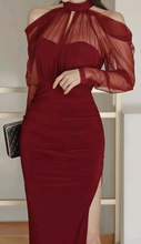 Women Mermaid Long Dress Sexy Off Shoulder High Waist Mesh Slit Bodycon Elegant Fashion Corset Party Evening Dress Y5526