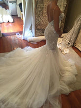 Mermaid Lace Spaghetti Straps Sweetheart Wedding Dresses, Bridal Dress, MW551