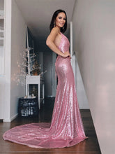 Mermaid Ruffles Sequins Prom Dresses SYP133